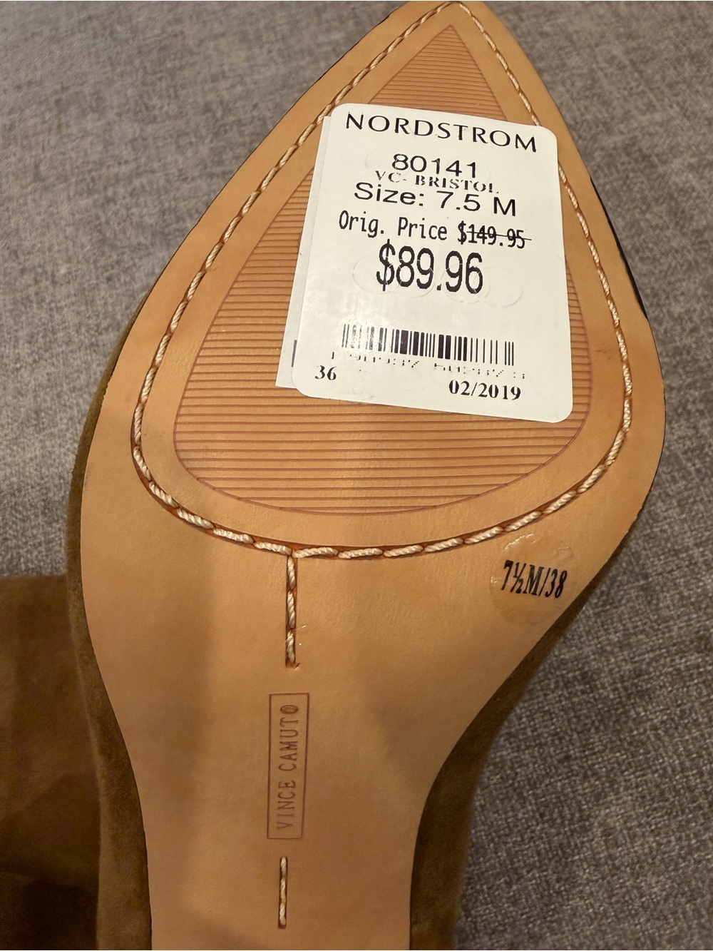 Vince Camuto Bristol Brown Suede Boots 7.5 - Picture 9 of 10